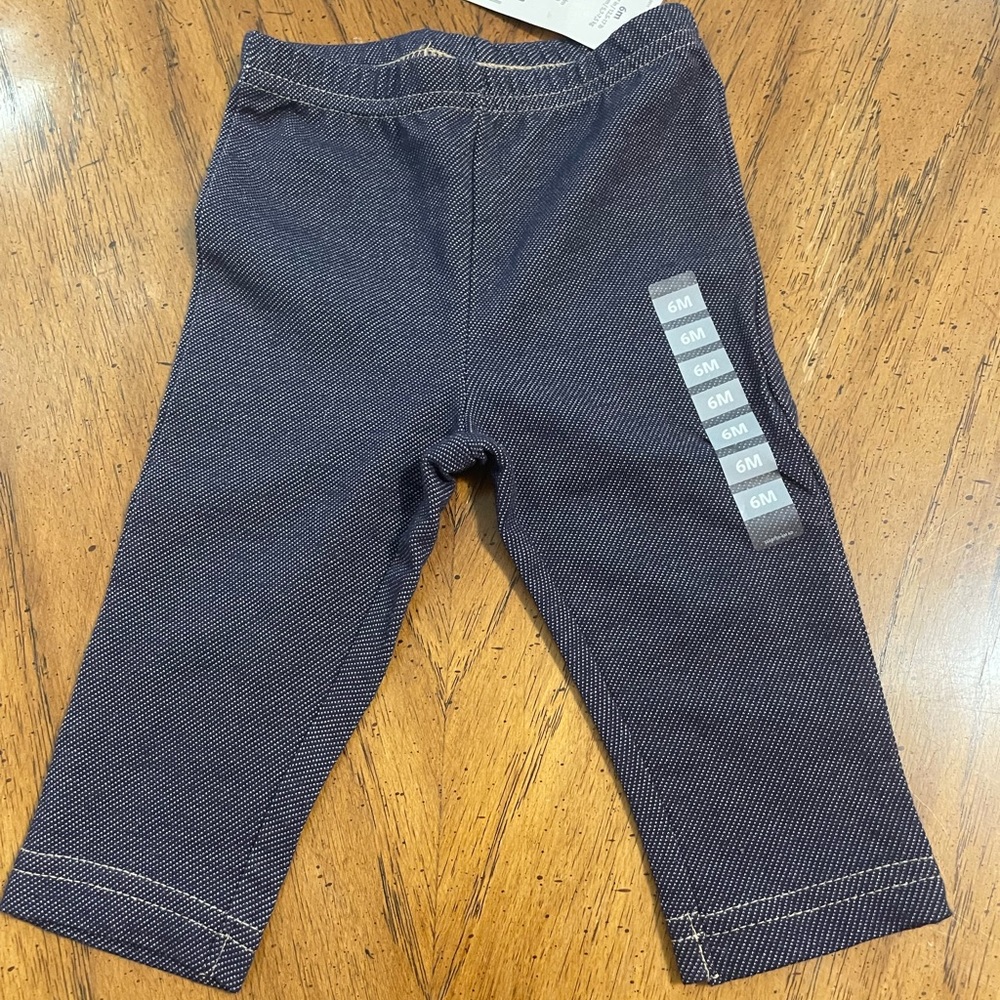 NWT carters dark wash leggings size 6 months